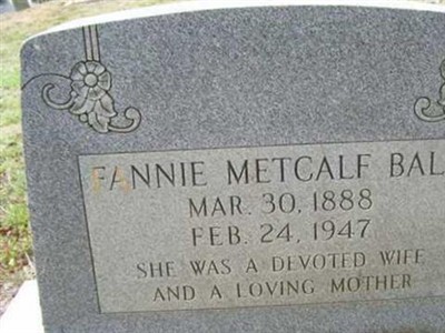Fannie Metcalf Ball on Sysoon