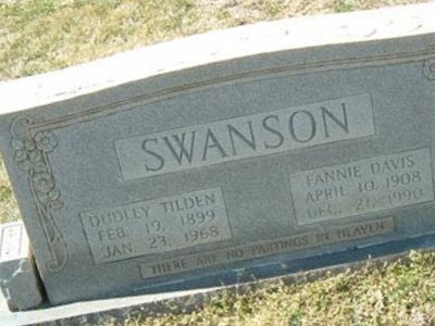 Fannie Thomas Davis Swanson on Sysoon