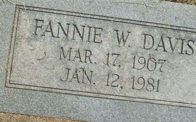 Fannie Wilmoth Davis on Sysoon