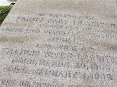 Fanny Page McGill Lassiter on Sysoon