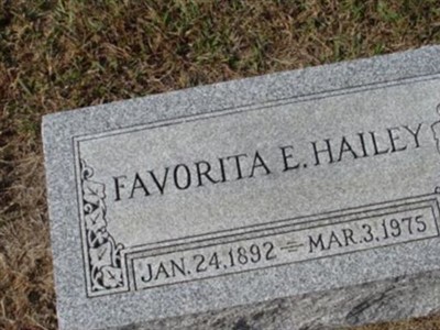 Favorita E. Hailey on Sysoon