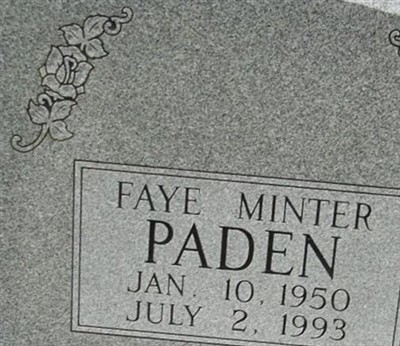 Faye Minter Paden on Sysoon