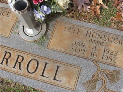 Faye "Ninnie" Hunsucker Carroll on Sysoon