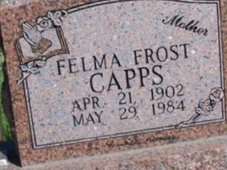 Felma V. Frost Capps on Sysoon
