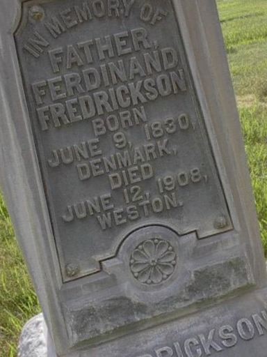 Ferdinand Fredrickson on Sysoon