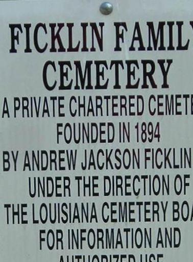 Ficklin Cemetery on Sysoon