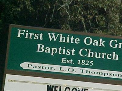 First White Oak Baptist Church Cemetery on Sysoon