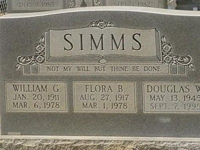 Flora Lewis Brooks Simms on Sysoon