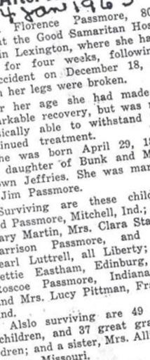 Florence Jeffries Passmore on Sysoon