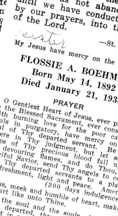 Flossie A. Reckinger Boehmer on Sysoon