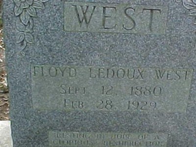 Floyd LeDoux West on Sysoon