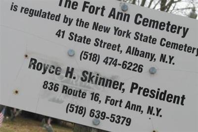 Fort Ann Cemetery on Sysoon