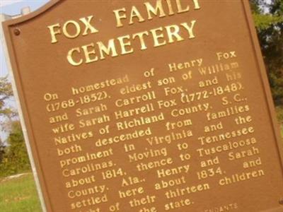 Fox Family Cemetery on Sysoon