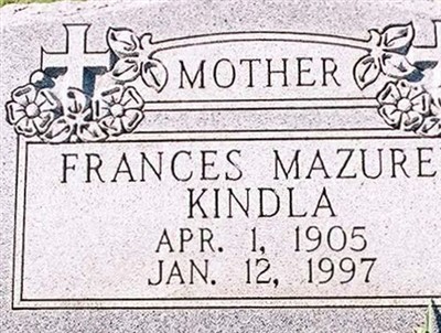 Frances Beatrice Mazurek Kindla on Sysoon