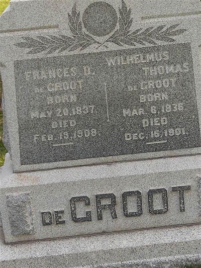 Frances D deGroot on Sysoon