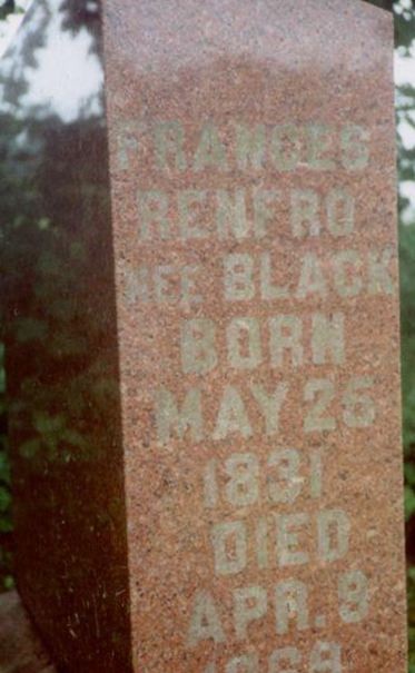 Frances Evaline Black Renfro on Sysoon