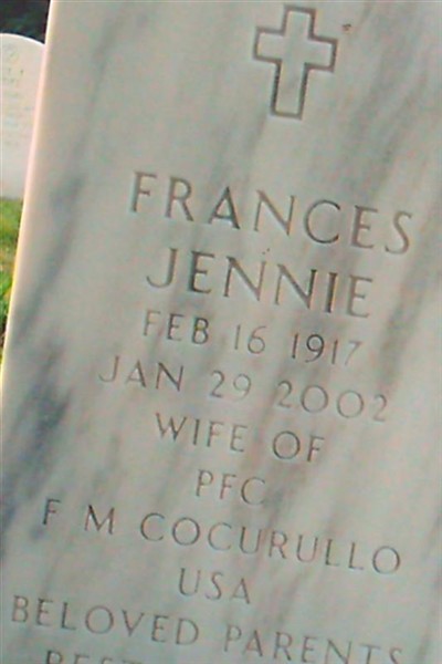 Frances Jennie "Fran" LiPuma Cocurullo on Sysoon