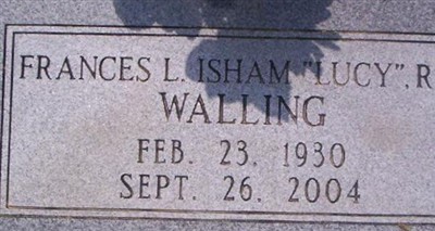 Frances Lucille Isham Walling on Sysoon