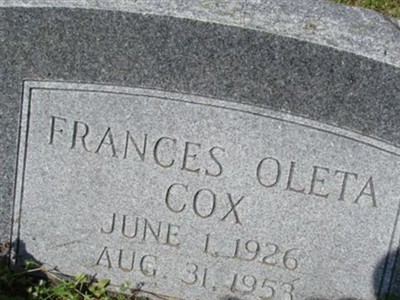 Frances Oleta Cox on Sysoon