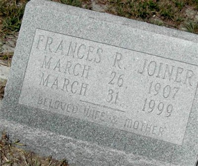 Frances R. Joiner on Sysoon