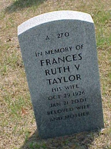Frances Ruth V. Taylor on Sysoon