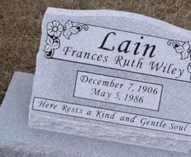 Frances Ruth (Wiley) Lain on Sysoon