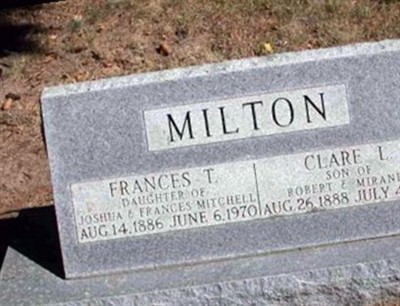Frances T. Mitchell Milton on Sysoon