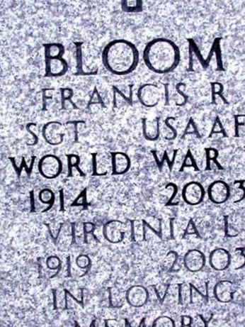 Francis Raymond Bloom on Sysoon