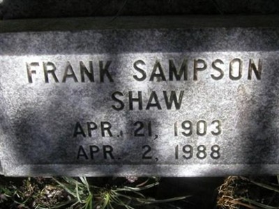 Frank Sampson Shaw on Sysoon