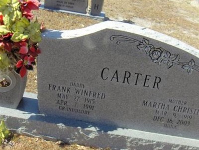 Frank Winfred Carter on Sysoon