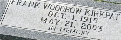 Frank Woodrow Kirkpatrick on Sysoon