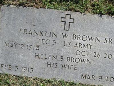 Franklin William Brown, Sr on Sysoon
