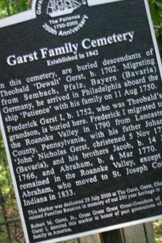 Frederick Garst Cemetery on Sysoon