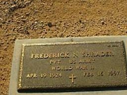 Frederick N Shrader on Sysoon