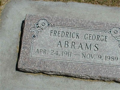 Fredrick George Abrams on Sysoon