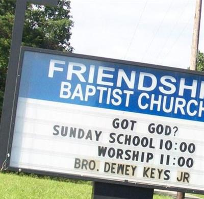 Friendship Baptist Church Cemetery on Sysoon