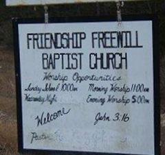 Friendship Freewill Baptist Church Cemetery on Sysoon