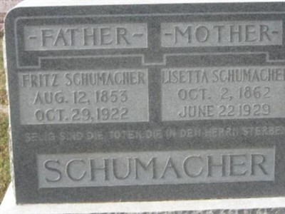 Fritz Schumacher on Sysoon