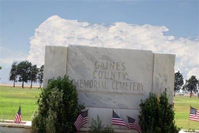 Gaines County Memorial Cemetery on Sysoon