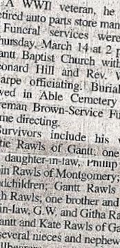 Gantt A. Rawls on Sysoon