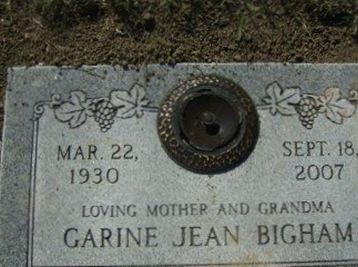 Garine Jean Bullock Bigham on Sysoon