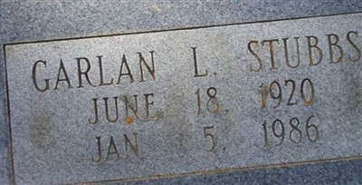 Garlan L. Stubbs on Sysoon