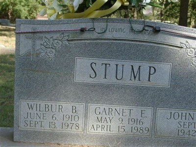 Garnet E Stump on Sysoon