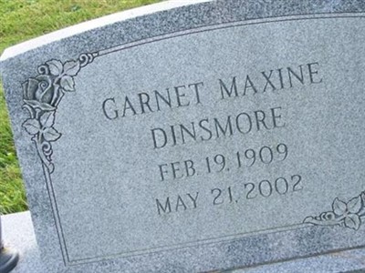 Garnet Maxine Dinsmore on Sysoon
