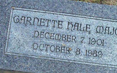 Garnette Hale Major on Sysoon