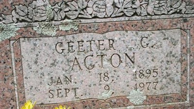 Geeter Grady Acton on Sysoon
