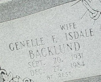 Genelle F. Isdale Backlund on Sysoon