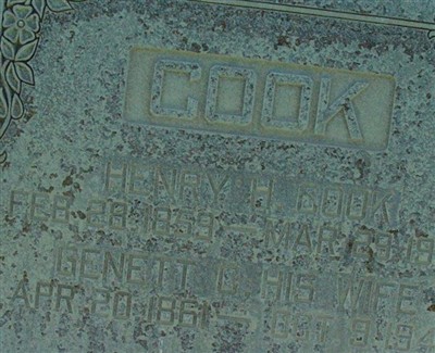 Genett Calder Cook on Sysoon