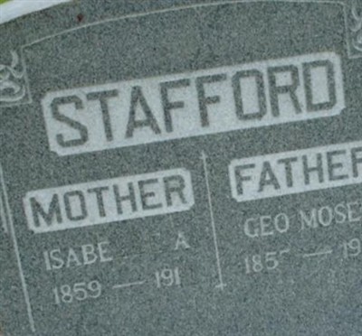 Geo. Moses Stafford on Sysoon