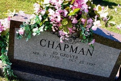 Georga L "Jo" Gruver Lorenz Chapman on Sysoon
